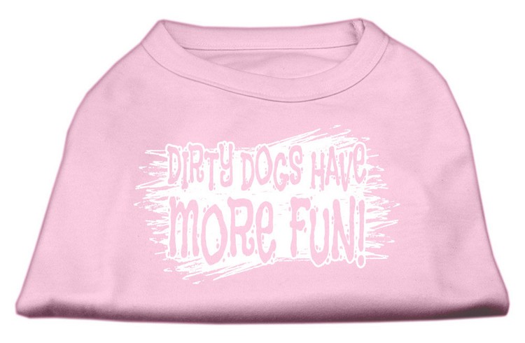 Dirty Dogs Screen Print Shirt Light Pink XXL